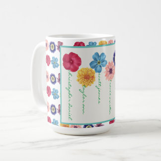 Family of Flowers (6-names) Coffee Mug
