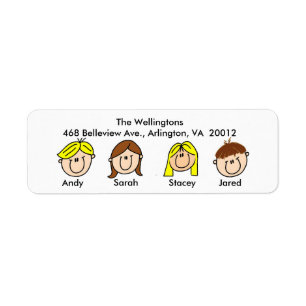 Family of Four Address Labels