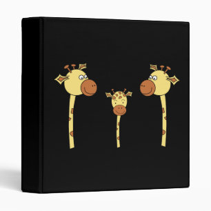 Family of Giraffes. Cartoon. Binder