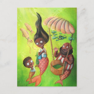 Family of Mermaids Postcard