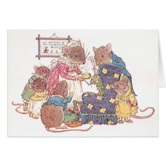 Family of Six Mice Cards (Front Horizontal)