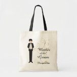 Family of the Groom Wedding Party Tote Bag<br><div class="desc">Tote Bag. A great gift for the mother of the groom, aunt, grandmother, etc... ⭐This Product is 100% Customizable. Graphics and text can be deleted, moved, resized, changed around, rotated, etc... 99% of my designs in my store are done in layers. This makes it easy for you to resize and...</div>