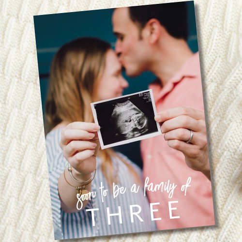 Family of Three Full Photo Pregnancy Announcement
