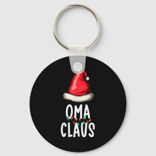 Family Oma Claus Christmas Santa's Pajama Matching Keychain