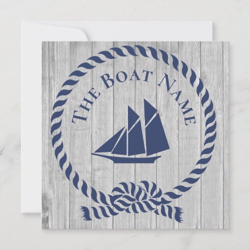 Family or Boat Name Navy Anchor Rope Nautical  