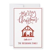 Family or Business Name Nativity Merry Christmas