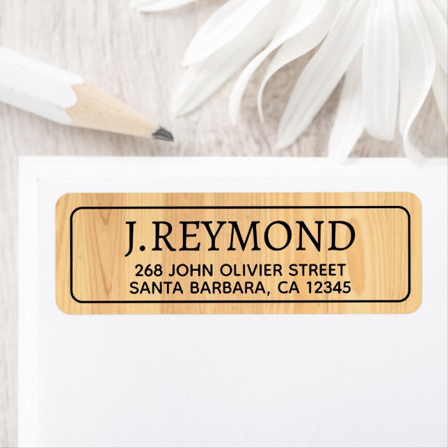 Family or business name | surname rustic wood label (Insitu)
