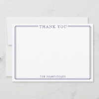 Family or Couples Elegant Dark Blue Thank You