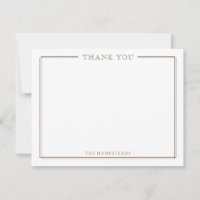 Family  or Couples Elegant Dark Brown Stationery