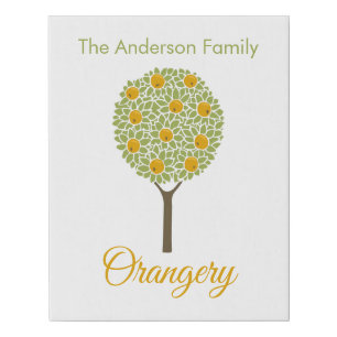 Family Orangery Orange Tree Faux Canvas Print