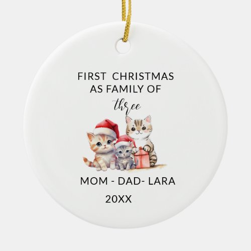 Family ornament as Christmas tree decoration