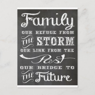 Family: Our Refuge From The Storm Postcard