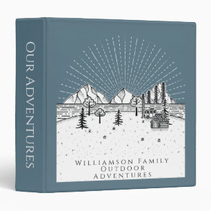 Family Outdoor Adventures Travel Camping 3 Ring Binder