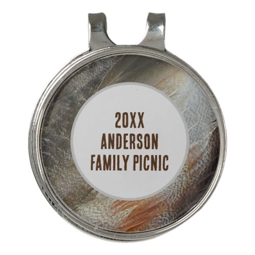 Family Outing Feather Photo Reunion Golf Event Golf Hat Clip