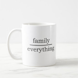 family over everything coffee mug