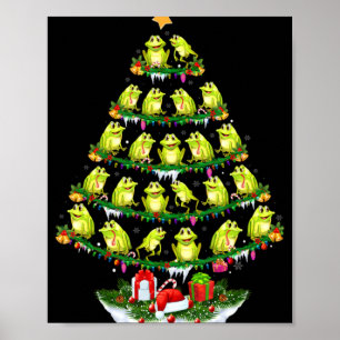 Family Pajama Sets Christmas Matching Frog Xmas Tr Poster