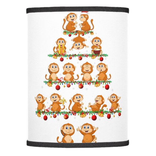 Family Pajama Sets Christmas Matching Monkey Xmas  Lamp Shade (Front)
