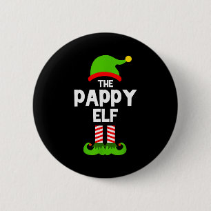 Family Pappy Elf Christmas Matching Pajama Funny  Button
