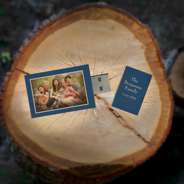 Family Parents Children Photo USB Personalize Wood Flash Drive (Creator Uploaded)