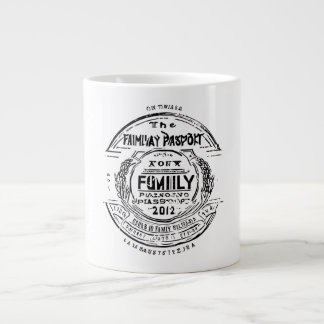 Family Passport Stamp Personalized Custom Travel Giant Coffee Mug