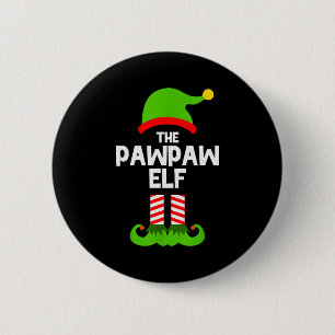 Family Pawpaw Elf Christmas Matching Pajama Funny  Button