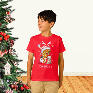 Family Personalize Christmas Gingerbread F Boy T-Shirt