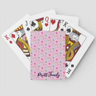 Family Personalize Warm Feelings of Joy & Daisies Poker Cards