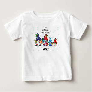 Family Personalized Baby's Family Gnomes boy baby Baby T-Shirt