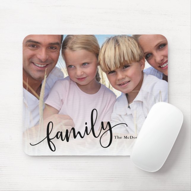 Family, Personalized Custom Full Photo Mouse Pad (With Mouse)