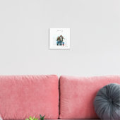 Family Personalized Photo and Text Typography Canvas Print (Insitu(LivingRoom))