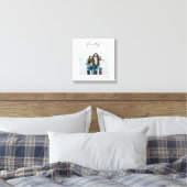Family Personalized Photo and Text Typography Canvas Print (Insitu(Bedroom))