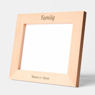 Family Personalized Scrip Text Engraved Picture