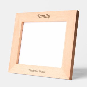 Family Personalized Scrip Text Engraved Picture  Frames
