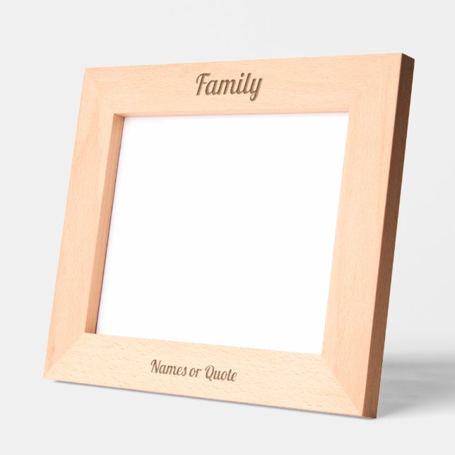 Family Personalized Scrip Text Engraved Picture  Frames (Left)