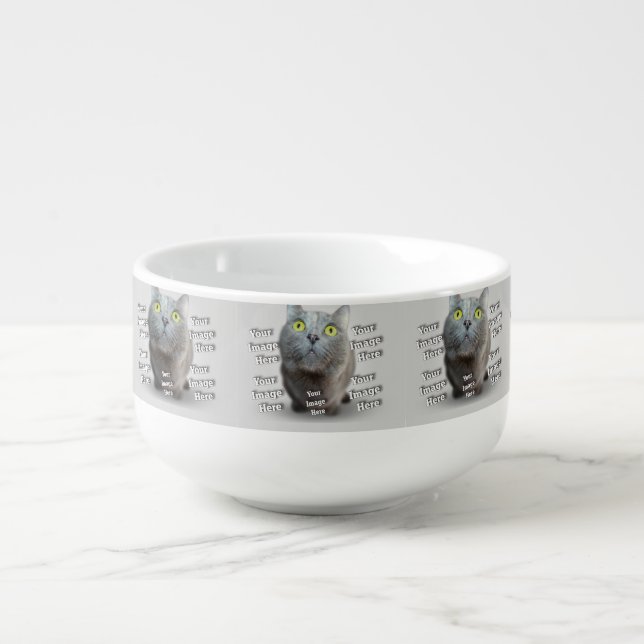 Family Pet Image Template Soup Mug (Front)