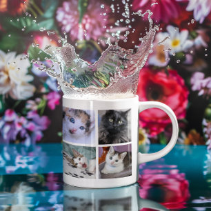 Family Pet Photo Collage Coffee Mug