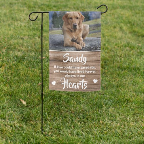 Family Pet Photo Memorial Garden Flag