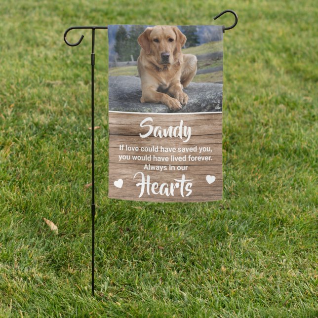 Family Pet Photo Memorial Garden Flag (In SItu)