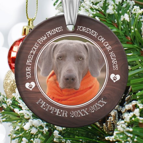 Family Pet Photo Memorial  Ornament
