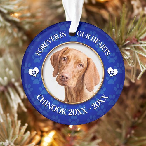 Family Pet Photo Memorial Ornament