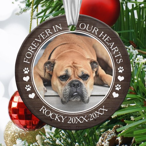 Family Pet Photo Memorial  Ornament