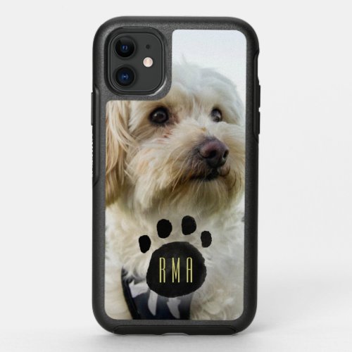 Family Pet Photo  Monogram OtterBox Symmetry iPhone 11 Case