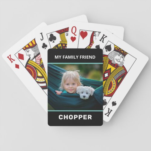 Family Pet Photo Personalize Playing Cards