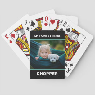 Family Pet Photo Personalize Poker Cards