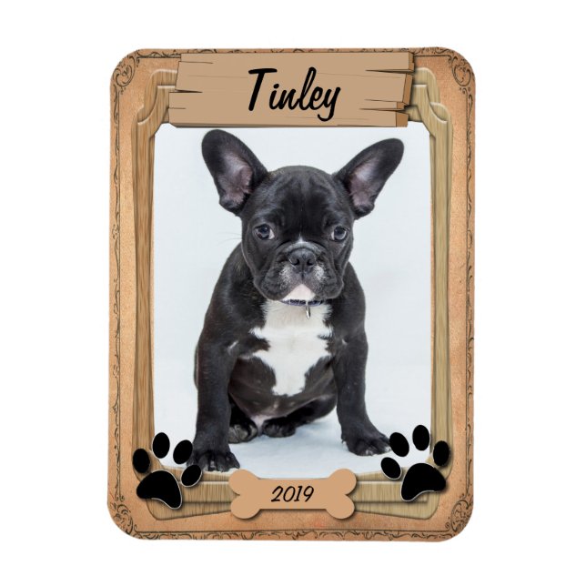 Family Pet Photo Template Magnet (Vertical)