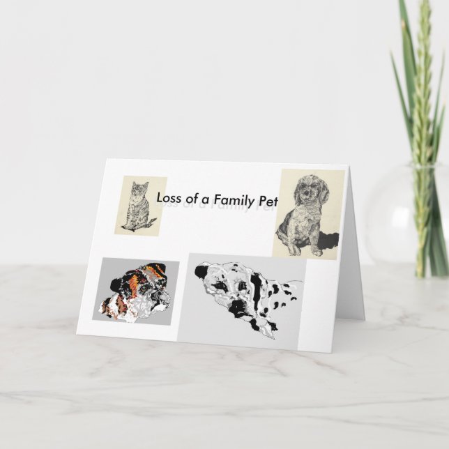 Family Pet Sympathy Card (Front)