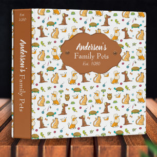 Family Pets Photo Scrapbook Album 3 Ring Binder