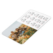 Family Photo 2024 Calendar 12 Month Monogram Magnet (Left Side)