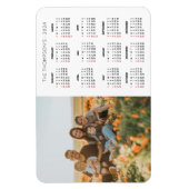 Family Photo 2024 Calendar 12 Month Monogram Magnet (Vertical)