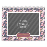 Family Photo 2024 Calendar Floral Backgrounds at Zazzle